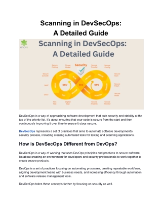 Scanning in DevSecOps: A Detailed Guide