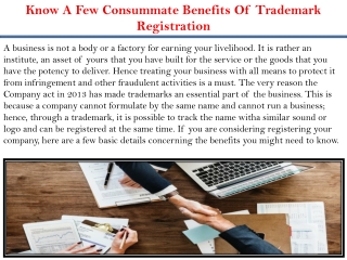 Know A Few Consummate Benefits Of Trademark Registration