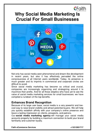 Why Social Media Marketing Is Crucial For Small Businesses