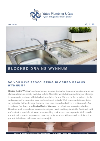 Blocked Drains Wynnum