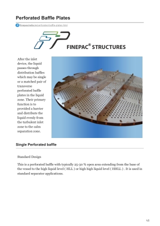 finepacindia.in-Perforated Baffle Plates