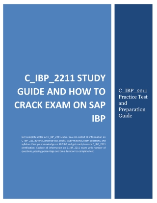 Best Preparation Method to Pass The  SAP IBM (C_IBP_221) Certification