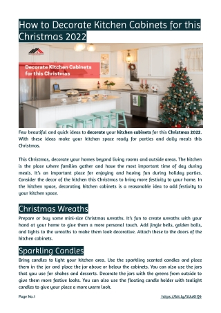 How to Decorate Kitchen Cabinets for this Christmas 2022