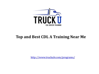 Best CDL A Training Near Me