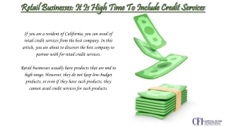 retail credit financing services in California