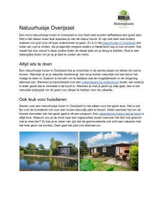 Natuurhuisje Overijssel