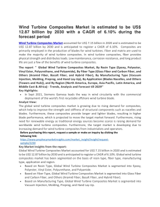 Wind Turbine Composites Market