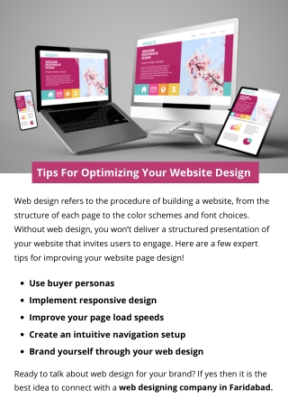 Tips For Optimizing Your Website Design