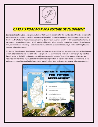 Qatar’s Roadmap for Future Development