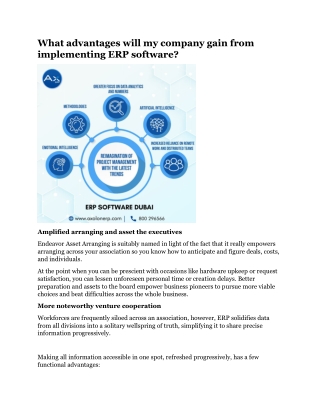 What advantages will my company gain from implementing ERP software