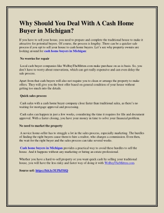 WeBuyTheMitten - Cash home buyers in Michigan