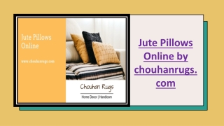 Jute Pillows Online by chouhanrugs.com