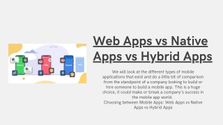 Web Apps vs Native Apps vs Hybrid Apps  Whats the Difference