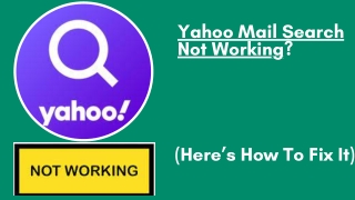 Why is my Yahoo Mail Search Not Working?