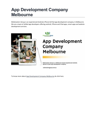 App Development Company Melbourne