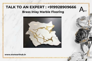 Brass Inlay Marble Flooring