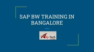 SAP BW TRAINING IN BANGALORE