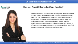 How can I attest UK degree certificate from UAE?