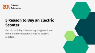 5 Reason to Buy an Electric Scooter