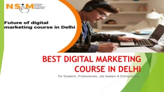 BEST DIGITAL MARKETING COURSE IN DELHI