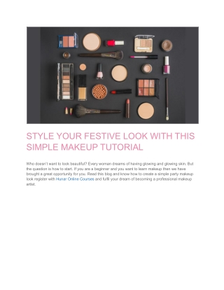 Simple Makeup Tutorial for Beginners | Hunar Online Courses