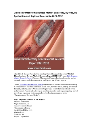 Global Thrombectomy Devices Market Research Report 2021-2032