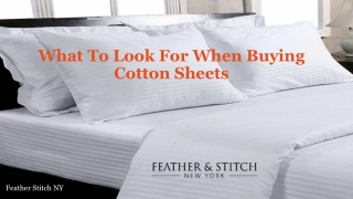 What To Look For When Buying Cotton Sheets