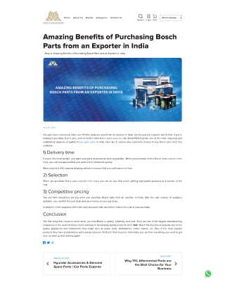 Bosch genuine parts