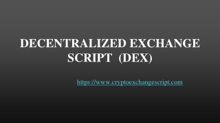 Launch your Decentralized Exchange Script with Coinjoker