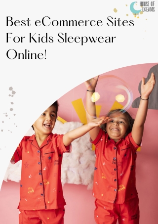 Best eCommerce Sites For Kids Sleepwear Online!