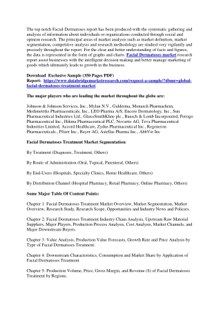 Facial Dermatoses Treatment Market