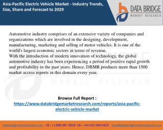 Asia-Pacific Electric Vehicle Market