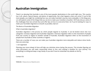 Australian Immigration