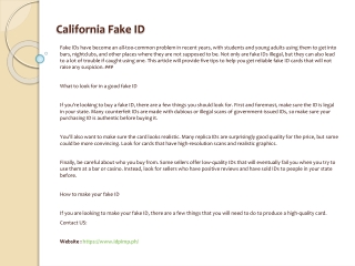 California Fake ID