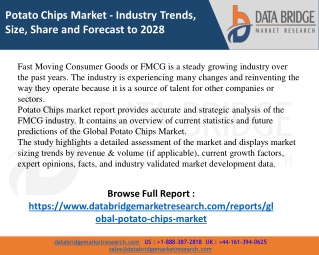 Potato Chips Market Innovative Strategy, Recent Innovation & Upcoming Trends