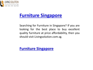 Furniture Singapore   Livingsolution.com.sg