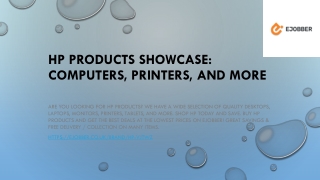HP Products Showcase Computers, Printers, and More