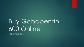 Buy Gabapentin 600 Online