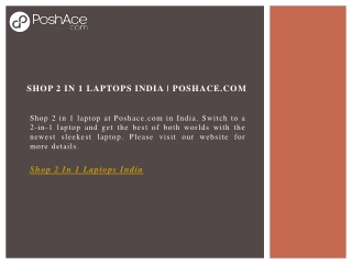 Shop 2 In 1 Laptops India  Poshace.com