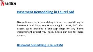 Basement Remodeling in Laurel Md     Gloremllc.com