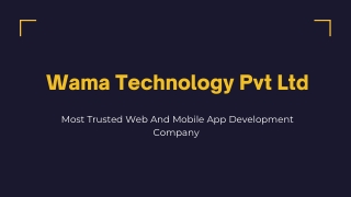 Mobile app development company in India |  Wama Technology Pvt Ltd