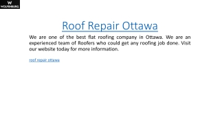 Roof Repair Ottawa Wolfenburg.ca