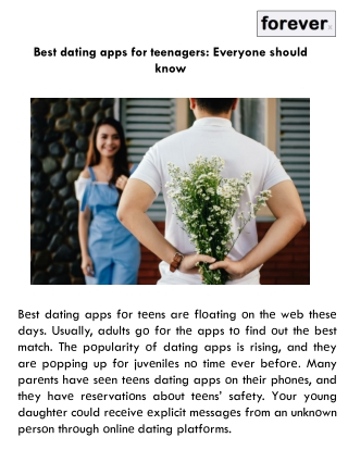 Best dating apps for teenagers Everyone should know