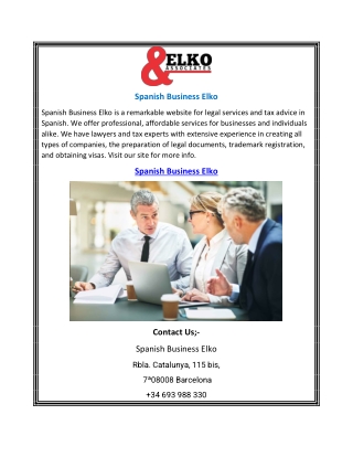 Spanish Business Elko