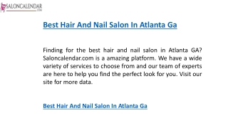 Best Hair And Nail Salon In Atlanta Ga   Saloncalendar.com