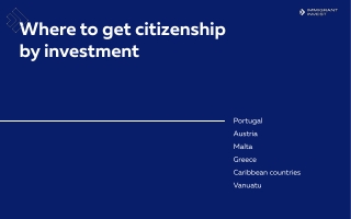 Where to get citizenship by investment