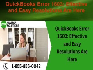 QuickBooks Error 1603Effective and Easy Resolutions Are Here