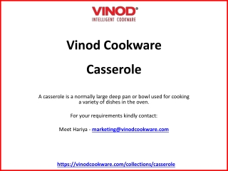 Casserole - Vinod Cookware