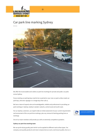 Car Park Line Marking Services Sydney | Car Park Line Marking Company Sydney