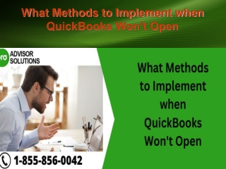 What Methods to Implement when QuickBooks Won